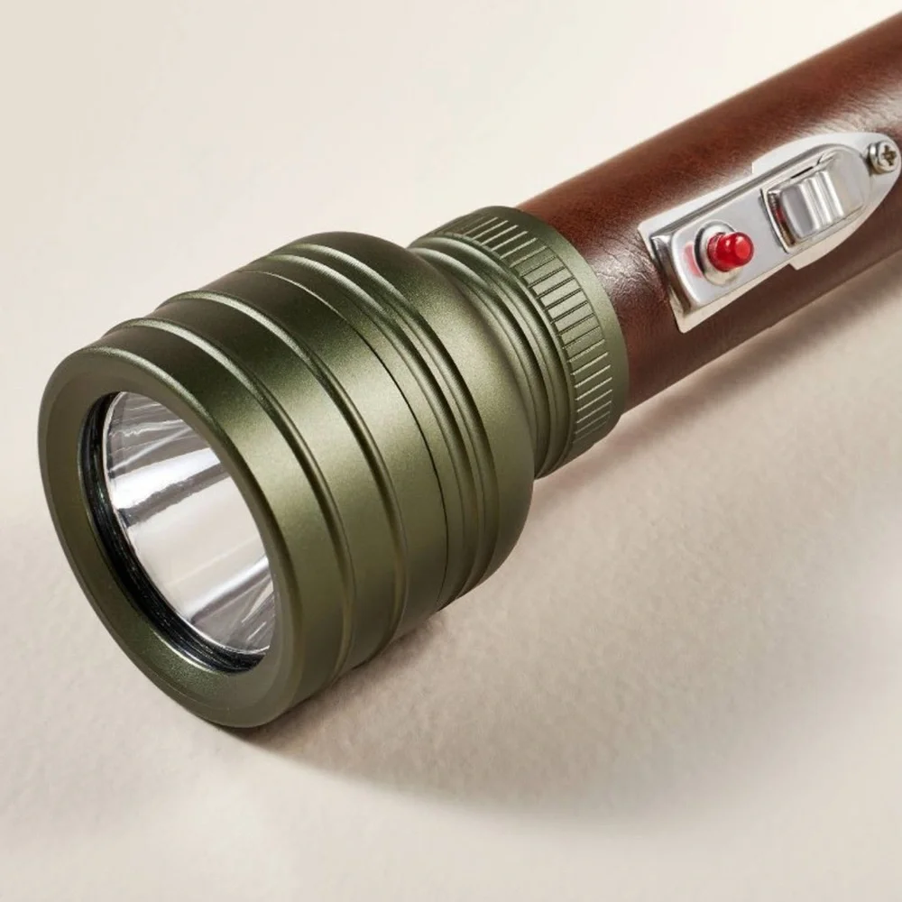 NWT Hearth & Hand Green and Brown LED Flashlight - Picture 3 of 4